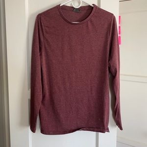 Red Long Sleeve Comfy Muscle Shirt